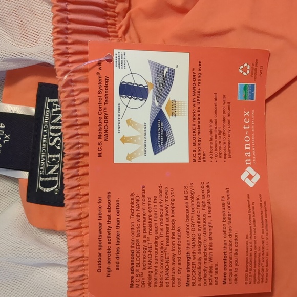 Lands' End Men's 6" Volley Swim Trunk Coral XL - Picture 4 of 10